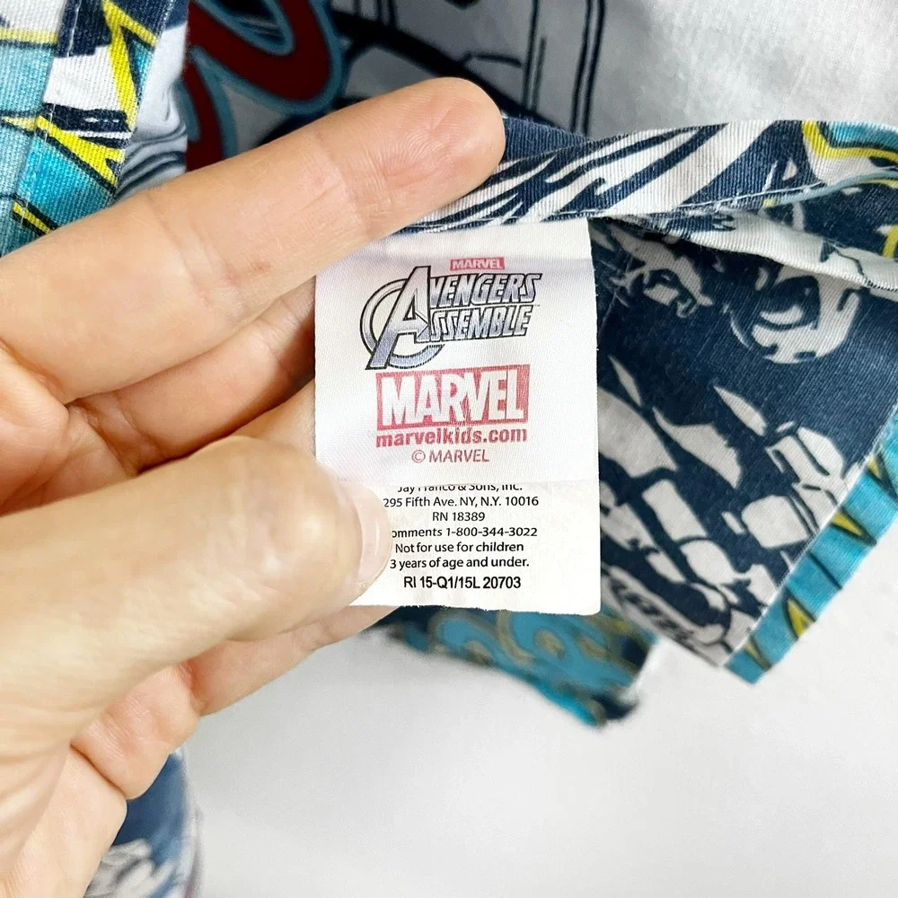 MARVEL AVENGERS Assemble Comic Panel Twin Flat Bed Sheet + Twin Fitted Sheet